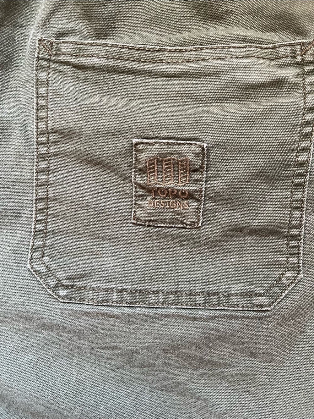 Topo Designs Women’s Cotton Olive Army Green Shorts Medium - Picture 6 of 6